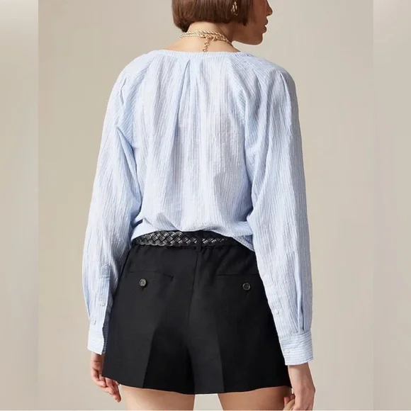 J Crew black 3” 100% linen Harbor shorts size S NWT - Picture 2 of 6